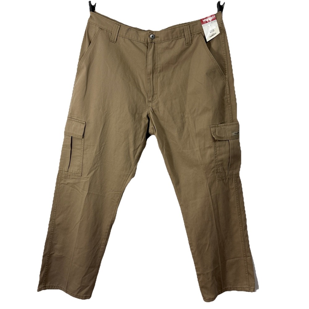 NWT Wrangler Five Star Heritage Cargo‎ Pants 38x29 Relaxed Fit Khaki